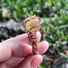 Load image into Gallery viewer, Green Apatite Woven Copper | Size 9
